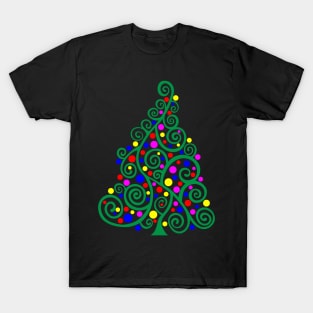 Doodle Christmas Tree-Green, T-Shirt